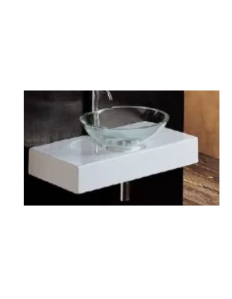 Glass sink on surface 70x50, SYMBIO