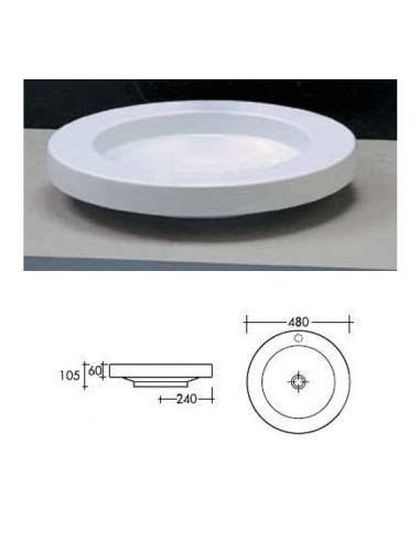 Керамическая раковина 480х110 L925, ULAHOP R