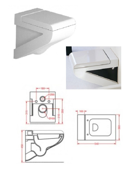 WC toilet seat soft close, white S21, LAFONTANA