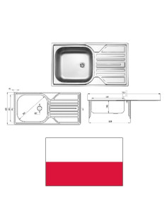 Virt.izlietne nerūs.tēr.mat.76x43.5x14.5, LEGATO|Kitchen...