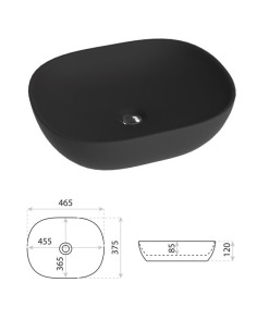 Keramiskā izlietne La Vita Redondo Black, MELNA|Ceramic...