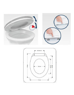 WC крышка унитаза SC, белая, D1