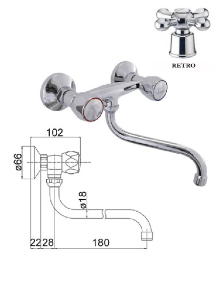Кухонный смеситель MG-2145 RING, DIVUPE