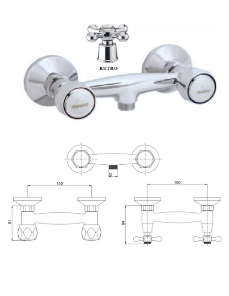 Shower faucet w/o set MG-2130 RETRO, DIVUPE