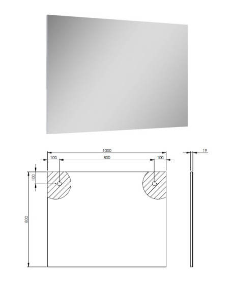 Mirror SOTE 100x80cm, 100X80
