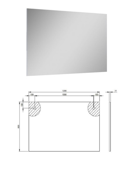 Mirror SOTE 120x80cm, 120X80
