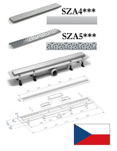 Водоотводящий желоб(нерж.сталь) SZA4750, 750MM