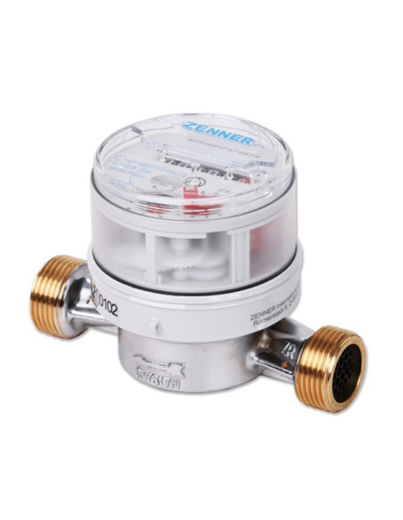 Cold water meter, flat 1/2* 80mm, QN 2,5