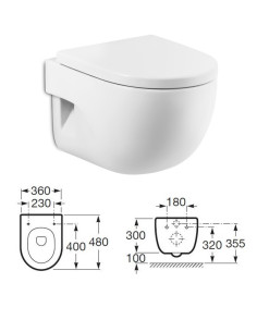 WC подвесной унитаз Compact 36x48, MERIDIAN