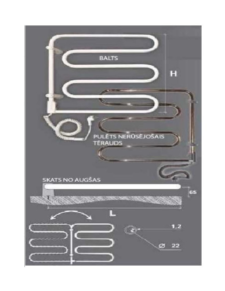 Towel dryer L-520 C-560 (electric) 3V, PULETS3/4