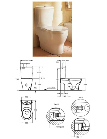 WC pot bottom 200210-000, CASSINI