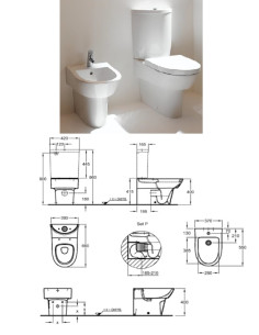 WC нижняя часть унитаза 6l, белая 200900, FLOW