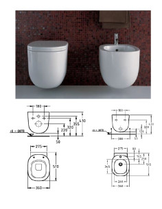 Унитаз (подвесной) с крышкой 6L 202100-0, CITTERIO