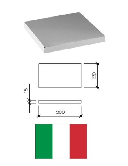 Shelf 200x1200mm, brass/chrome 116003, C4 ZOOM