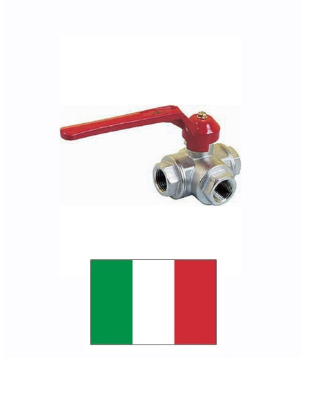 Ball valve, 3-ways, 7620, 1.1/2