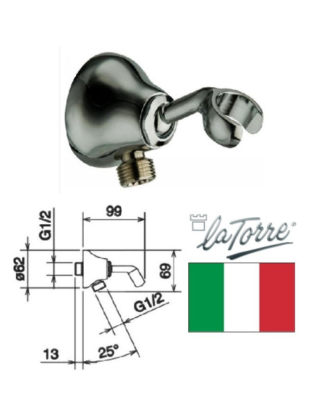 Shower outlet with holder  PREA23000237, HROMS