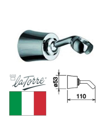 Handshower holder R17000-38 chrome, KONVEX