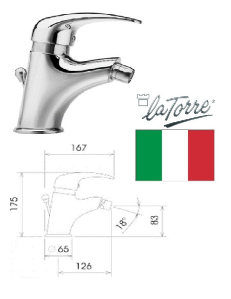 Bidet faucet 7010 MAXIMA, chrome, MAXIMA