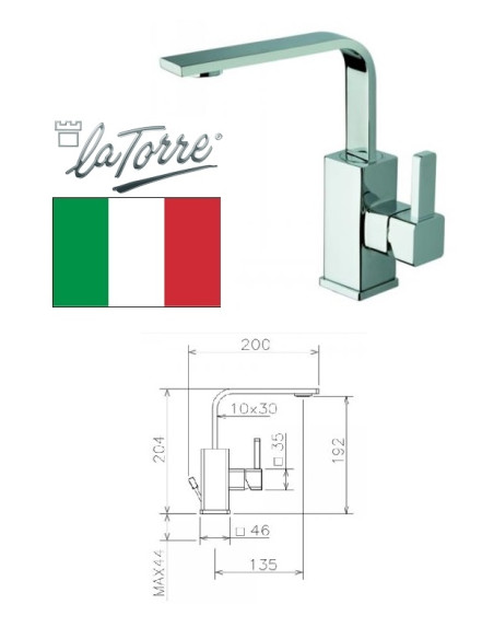 Ceramic sink faucet 28601 TC, JAVA