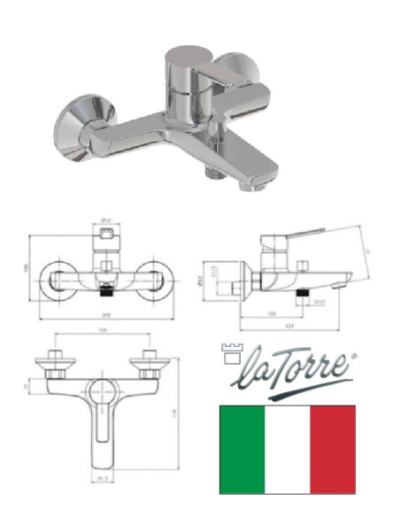 Смеситель для ванны 42020 S, NEW PRO - 1