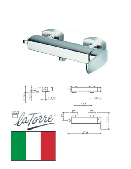 Shower faucet w/o set 31030 C, STUDIO