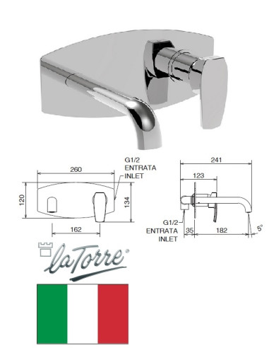 Izlietnes krāns (zemapm.), 31200, hroms, STUDIO|Sink faucet concealed 31200 chrome, STUDIO|Смеситель для раковины встраив.31200х