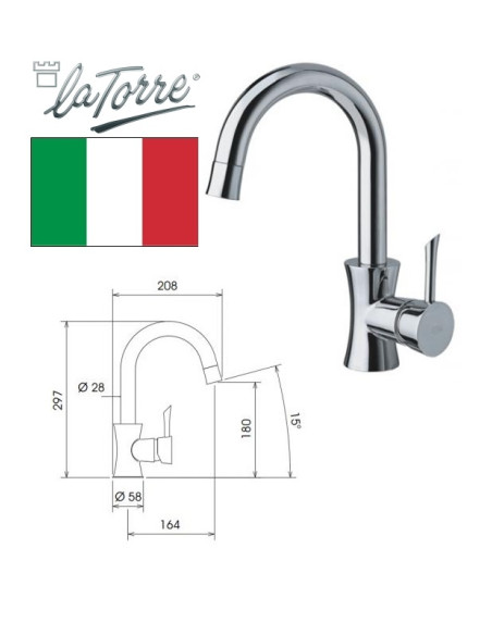 Кухонный смеситель 17601 GER, KONVEX