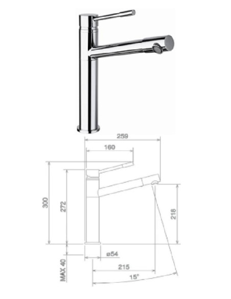 Kitchen faucet with swivel aerator 12191, TECH