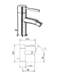Bidē krāns 12011 TECH HROMS, TECH