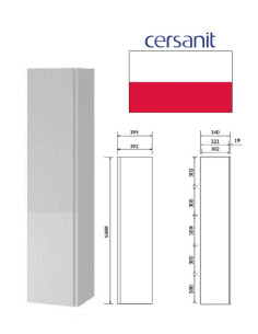 Kapp koos peegel 40x160cm, valge Moduo, MODUO