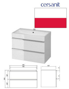 Valamu kapp 80cm, valge, VIRGO