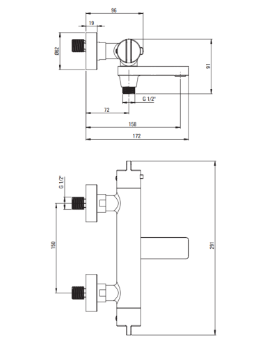 Deante Therm Bath segisti, termostaat BCH_C1BT - 3