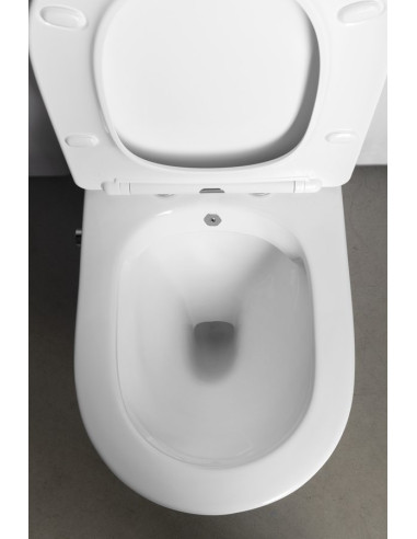 PACO CLEANWASH Close Coupled Toilet with Faucet and Bidet Shower, S-trap/P-trap, white - 5