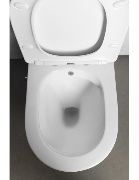 PACO CLEANWASH tualetes pods ar jaucējkrānu un bidē dušu, S veida/P veida, balts - 5