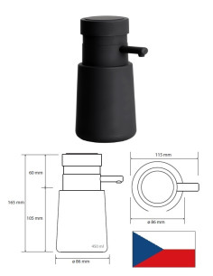 Ziepju dozators 450ml 107109240, MELNS|Soap dispenser...