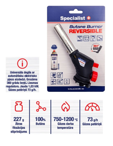 Gas burner 360 multifunctional, 147g