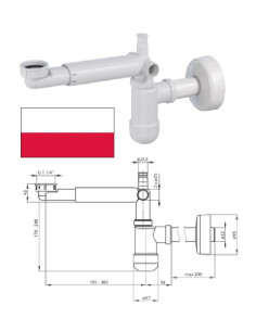 Syphon for sink w/o waste NHC-633K, BALTS