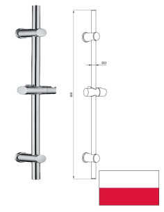 Shower rail , chrome NBJ_051D, NEO JOKO