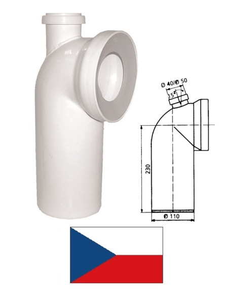 WC elbow with branch 90^ KK95000, DN100