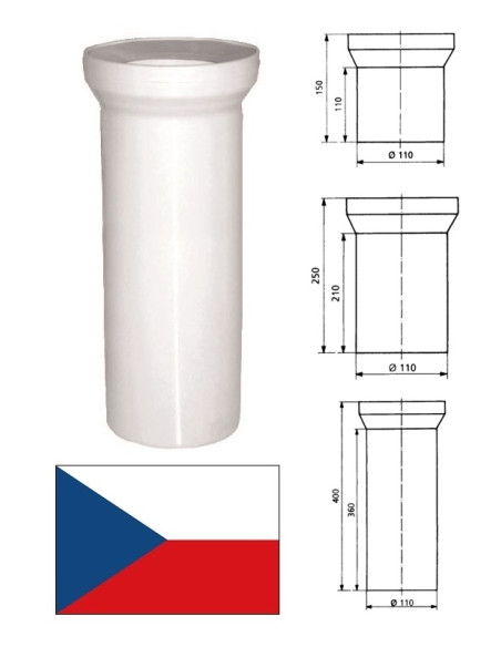 WC connection 400mm DN100 KP40000, DN100