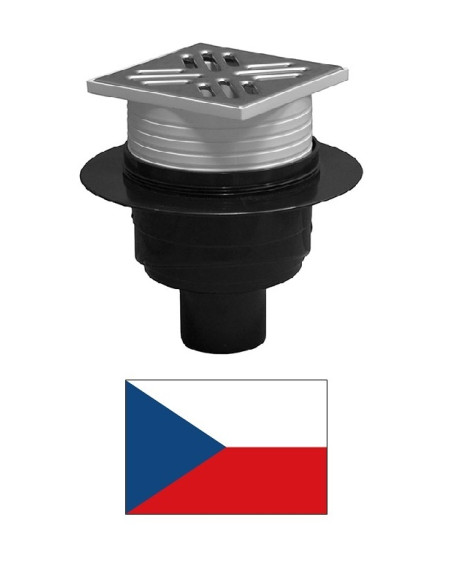 Floor drain dry, stainless SI5PC01 ver., 100X100