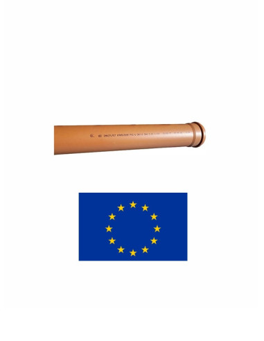 PVC extern.sewer pipe SN4 DN125/1000 850, 125/1000