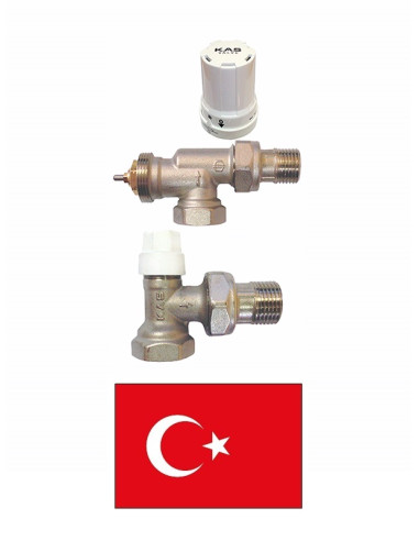 Set return valve+thermovalve axial+head, KAS03