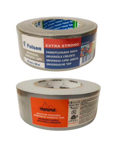 Тканевая водостойкая лип.лента 48ммх50м, FOLSEN