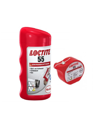 Pipe sealing cord Loctite 55 50m, LOCTITE