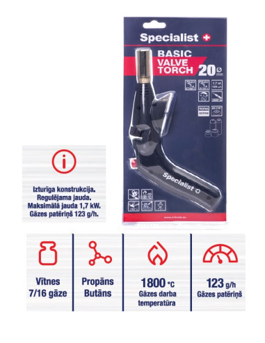Gas burner, thread 7/16, 7/16