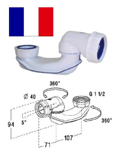 Dušialuse sifoon SIBH208, EASYBAIN
