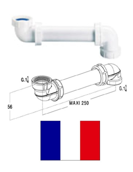 Komplekts sifona piev.ar nobīdi 0201011, D32