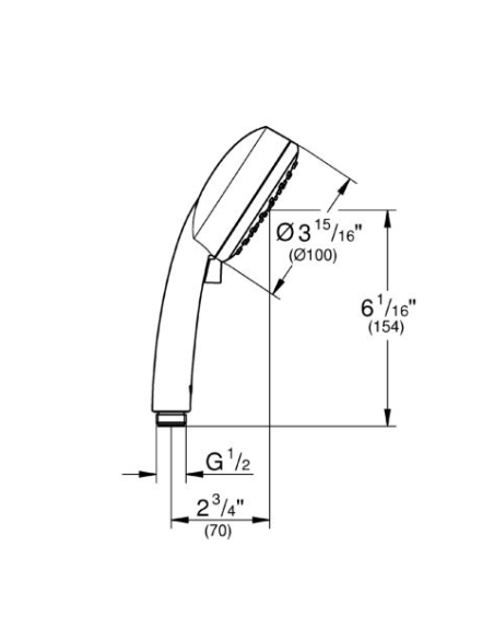 Grohe Tempesta Cosmopolitan rokas duša ar 2 režīmiem 26046002,  hroms - 1