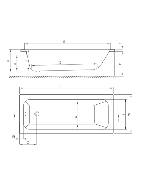 Deante Prizma Acrylic bathtub, alcove installation - 180 cm KTJ_018W - 3